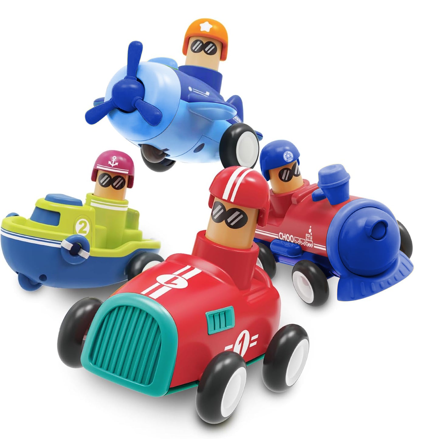 Bonkerheads Push & Go Play Cars