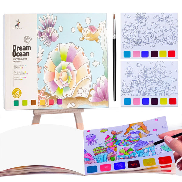Ocean Watercolor Painting Book for Kids
