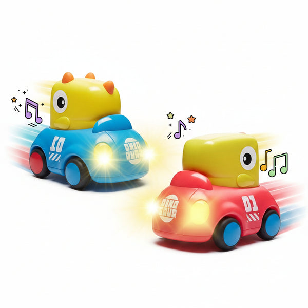 Dino Design Easy To Push Pull Back Cars