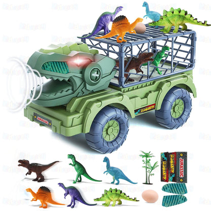 Roaring Dinosaur Transport Truck with Mist Spray & LED Eyes