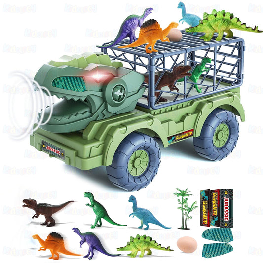 Roaring Dinosaur Transport Truck with Mist Spray & LED Eyes