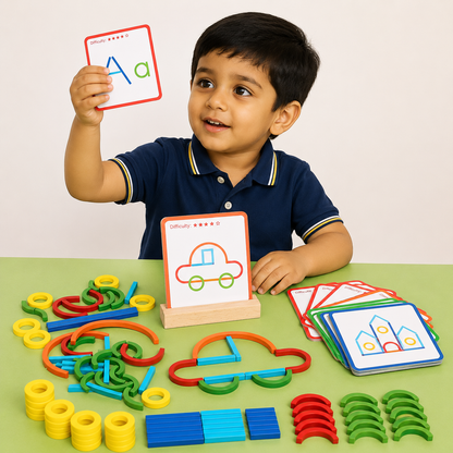 Creative Sticks & Rings Matching Puzzle Toys