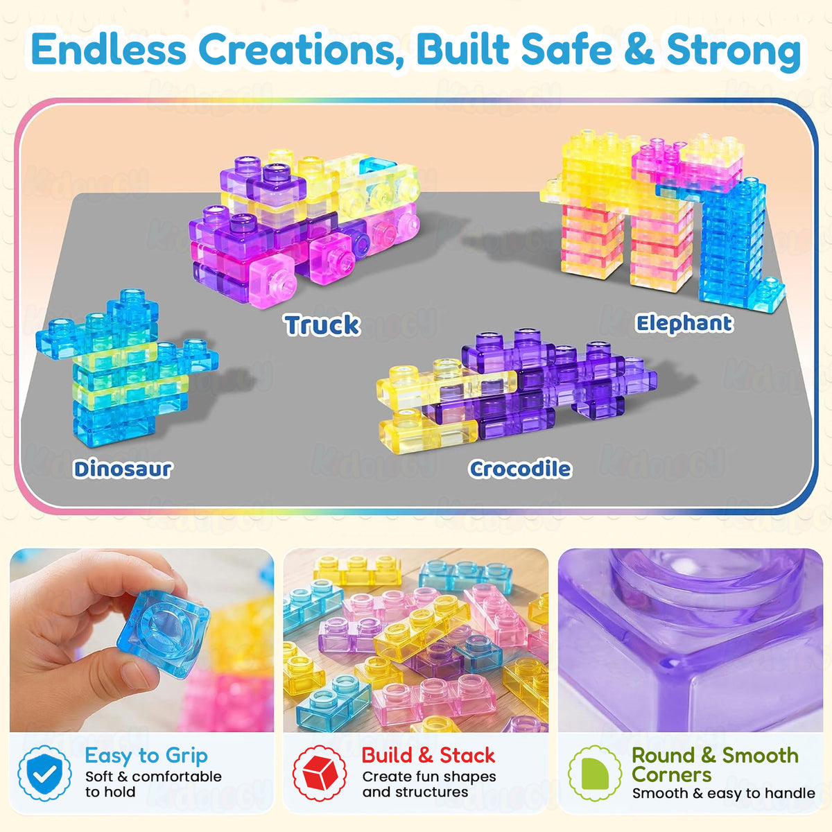 Soft Sensory Building Blocks Set – 40PCS