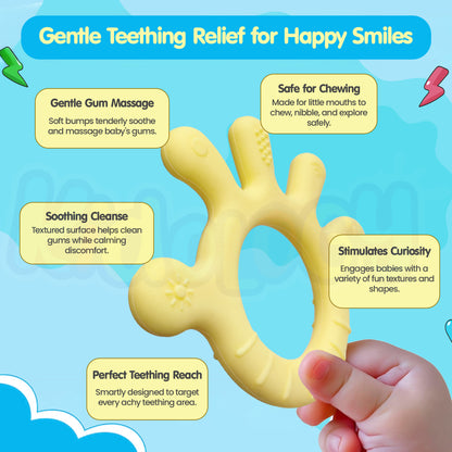 Silicone Finger-Shaped Teether (Yellow)