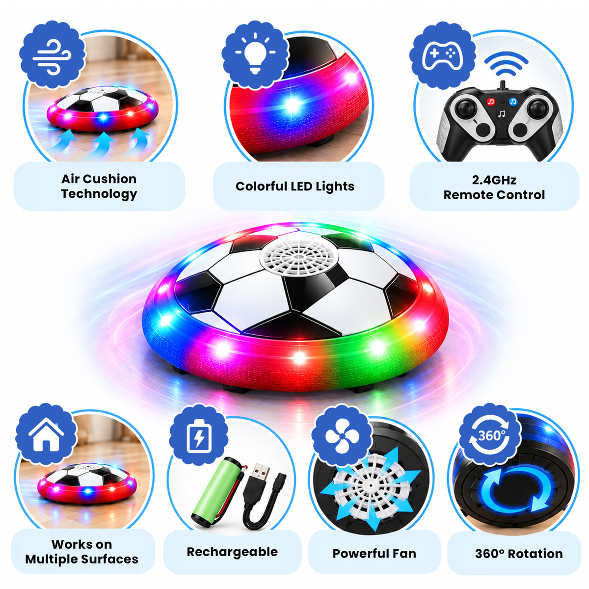 Remote Control Bubble Cart with LED Lights