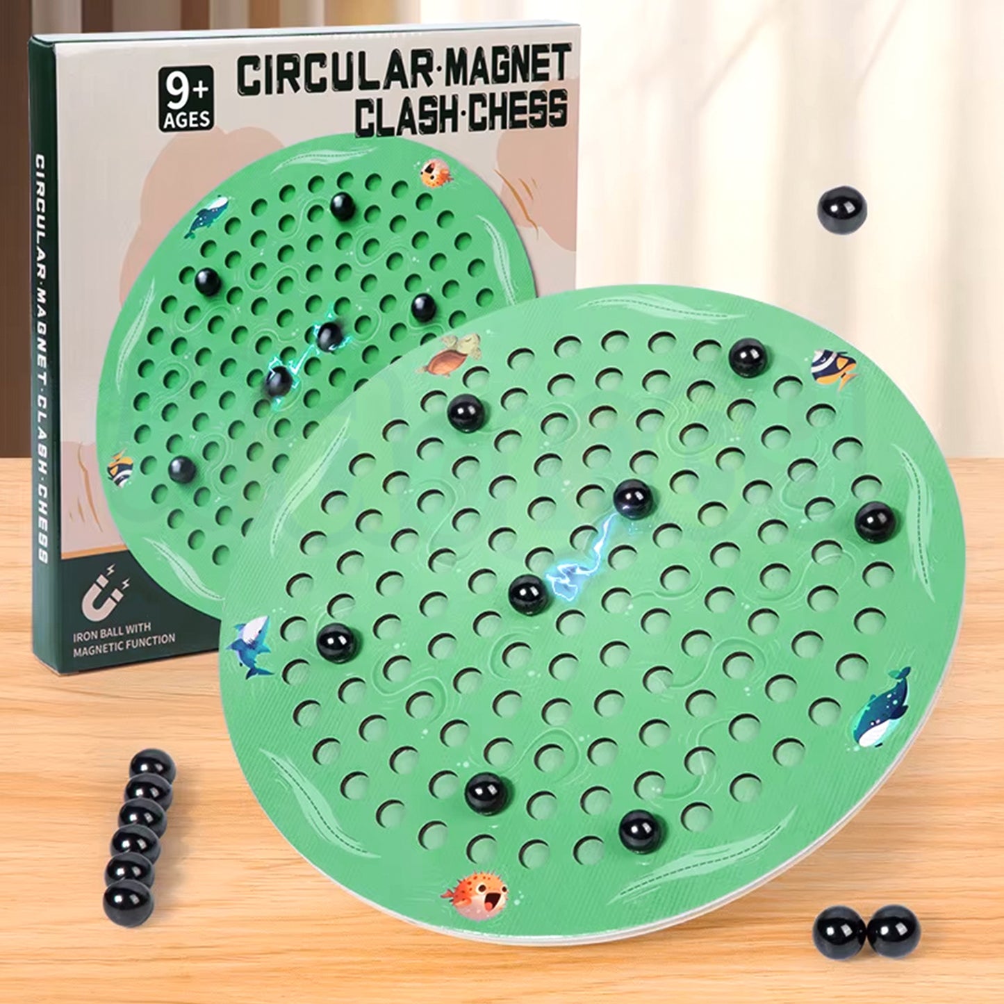 Circular Magnet Clash Chess Game