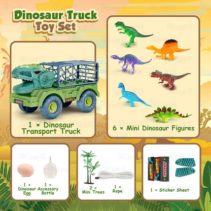 Roaring Dinosaur Transport Truck with Mist Spray & LED Eyes