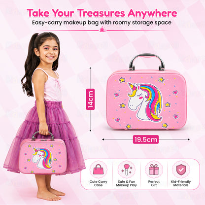 Washable Unicorn Makeup Suitcase by Kidology, view 2