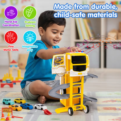 Transforming Car Parking Lot Playset