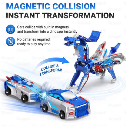 2-in-1 Magnetic Transforming Car to Dragon Toy