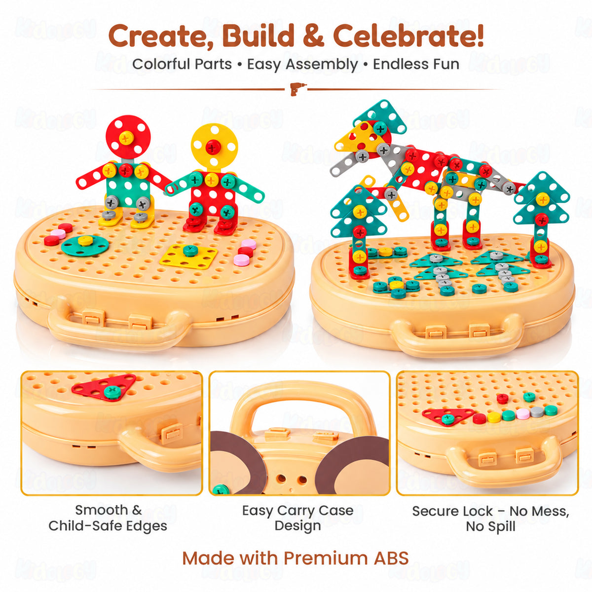 203-Piece Toolbox Drill Puzzle Set by Kidology, view 14