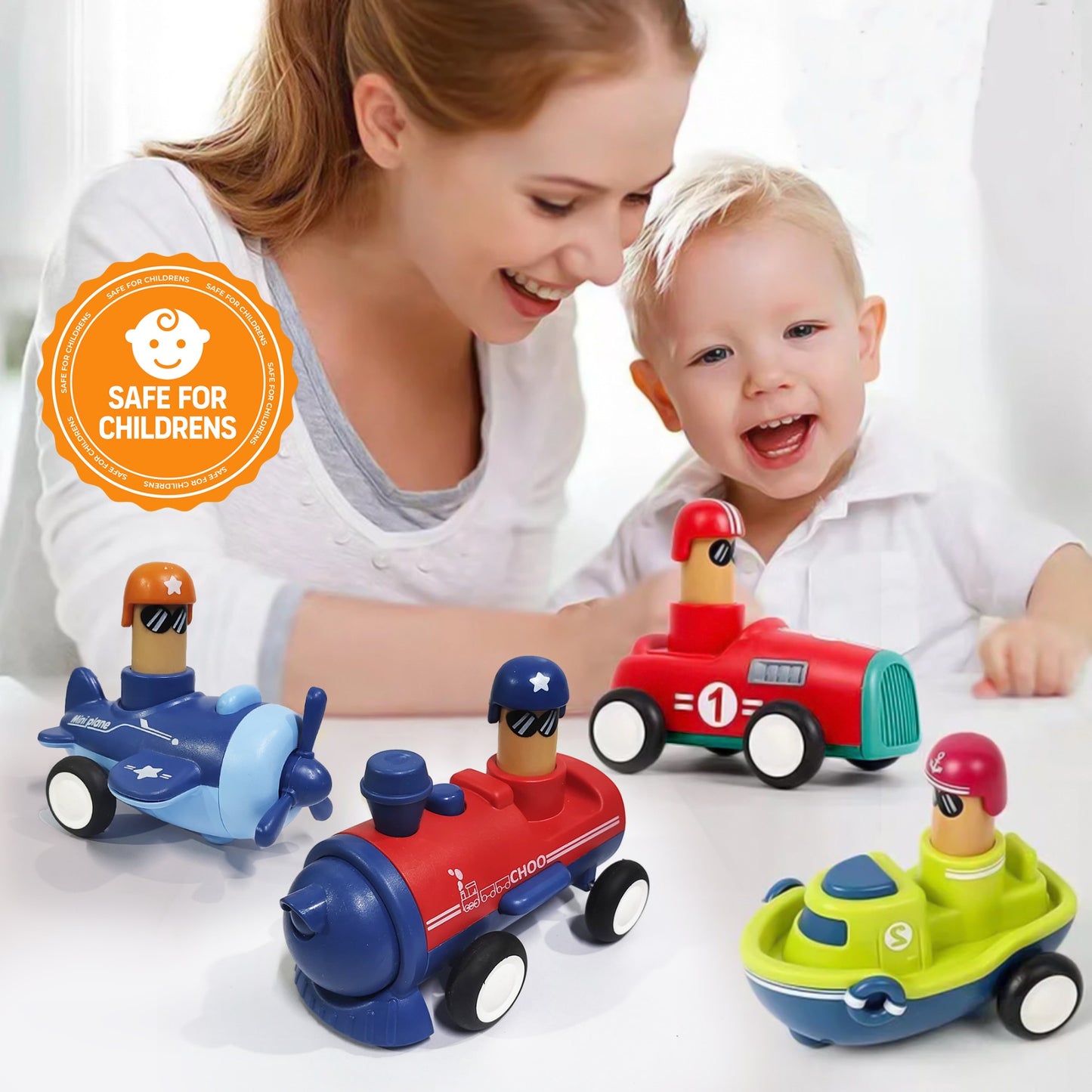 Bonkerheads Push & Go Play Cars