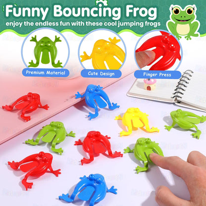 PLASTIC JUMPING FROG FINGER PRESS TOY