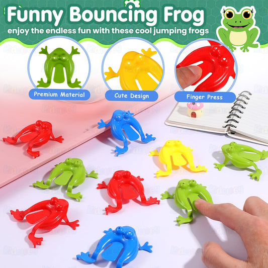 PLASTIC JUMPING FROG FINGER PRESS TOY