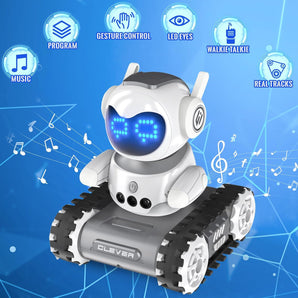 Dual Battery LED Expression Auto-Sensor Smart Robot Toy