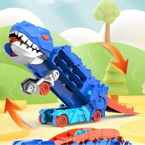 Dino Adventure Transport Truck with Foldable Slide