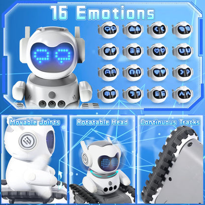 Dual Battery LED Expression Auto-Sensor Smart Robot Toy