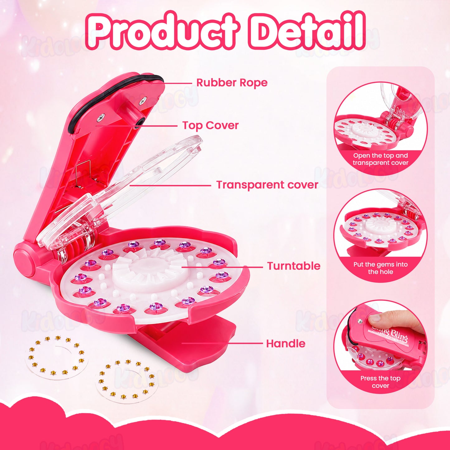Blinger Hair Gem Stamper for Girls