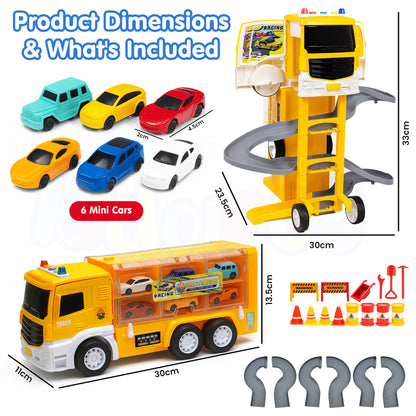 Transforming Car Parking Lot Playset