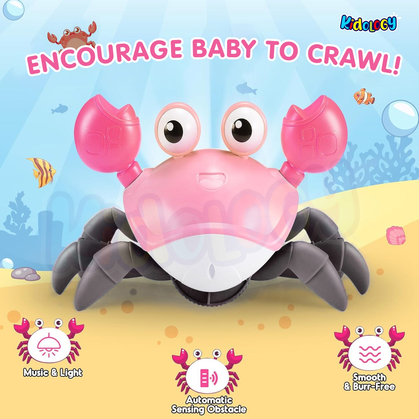 Dancing Musical Crawling Crab Baby Toy