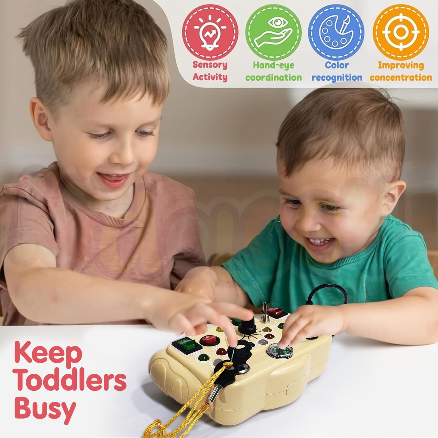Montessori LED Light Switch Busy Board