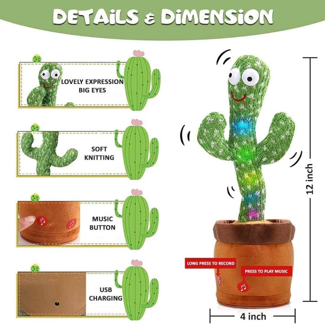 Kids Dancing Talking Cactus Toys for Baby