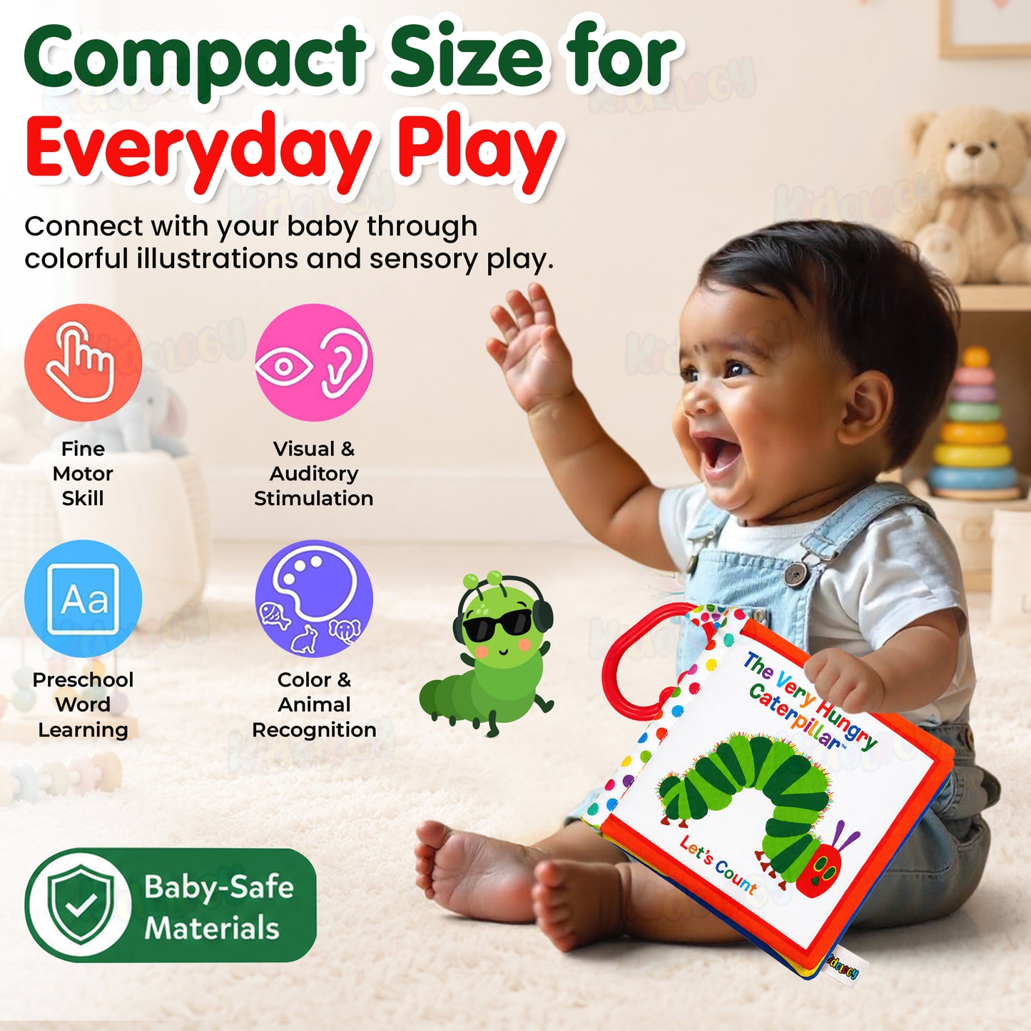 Caterpillar Counting Crinkle Cloth Book