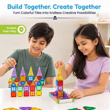 36 Pcs Magnetic Tiles STEM Set by Kidology, view 4