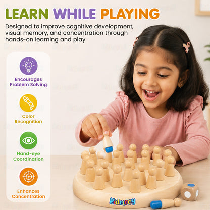Wooden Memory Chess Game