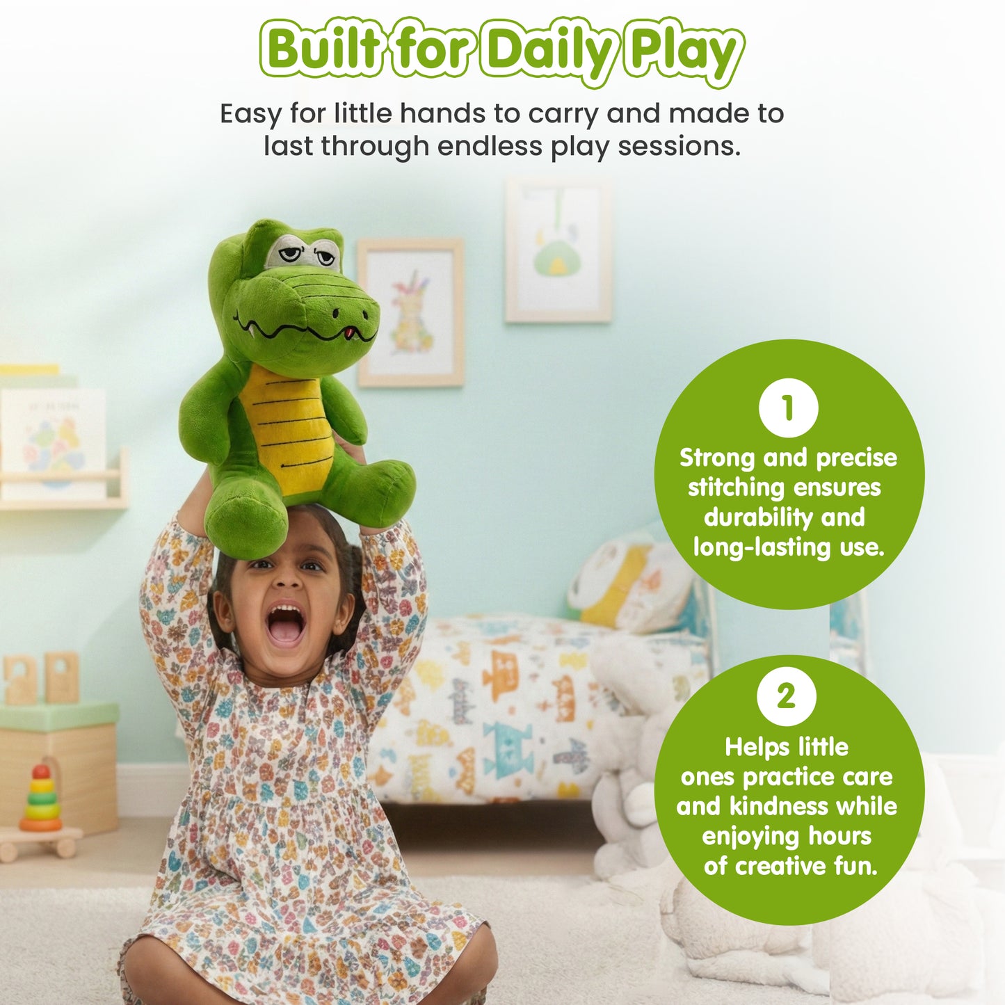 Stuffed Crocodile Plush for Kids