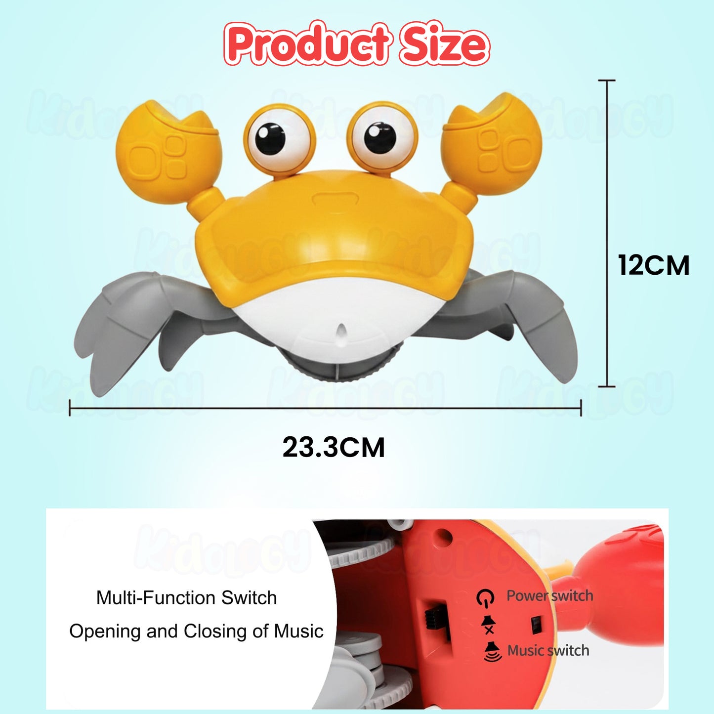 Dancing Musical Crawling Crab Baby Toy