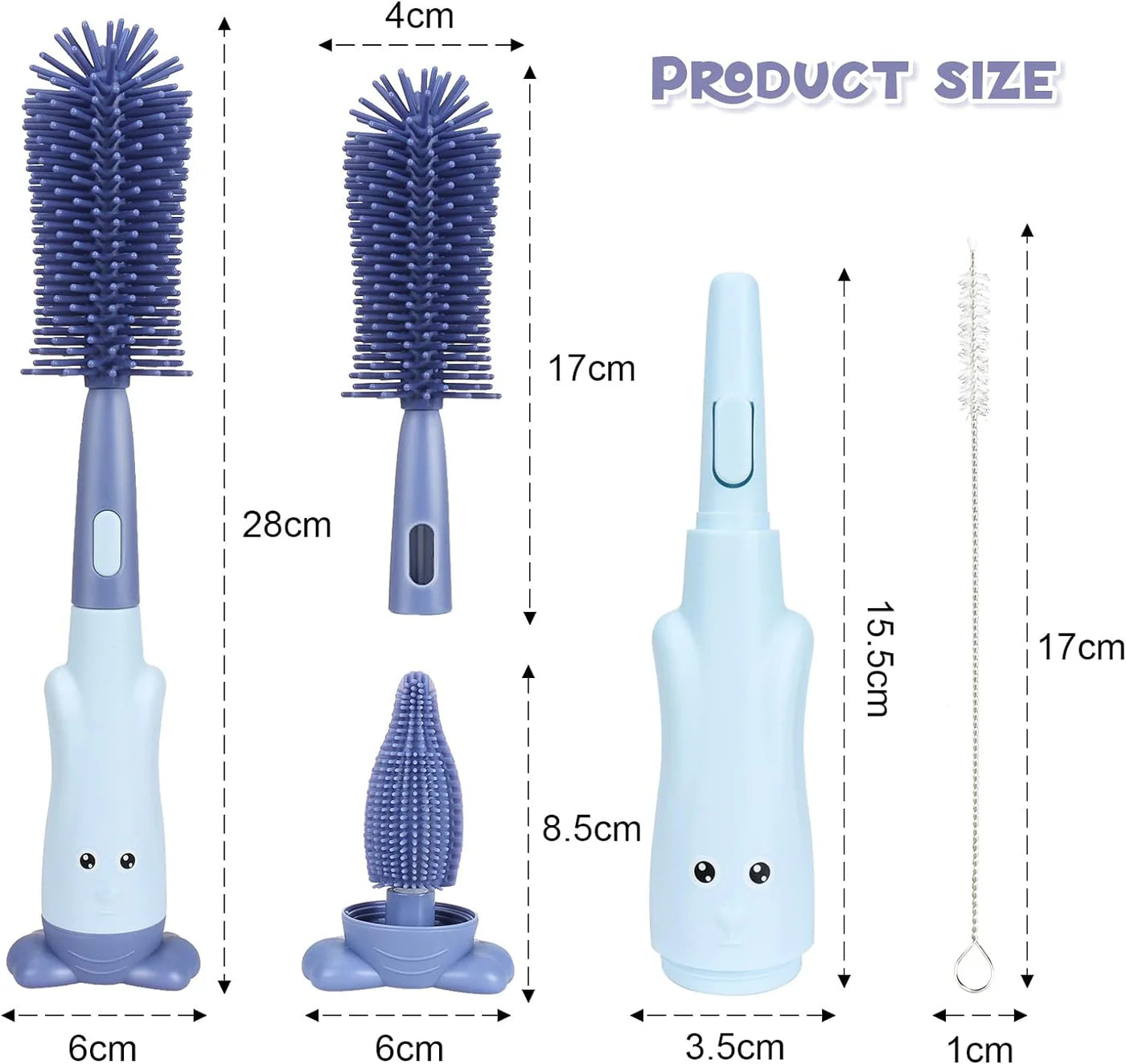 Portable Multifunctional Baby Bottle Brush