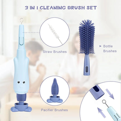 Portable Multifunctional Baby Bottle Brush