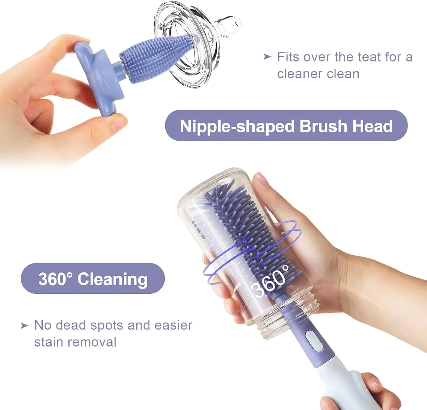 Portable Multifunctional Baby Bottle Brush