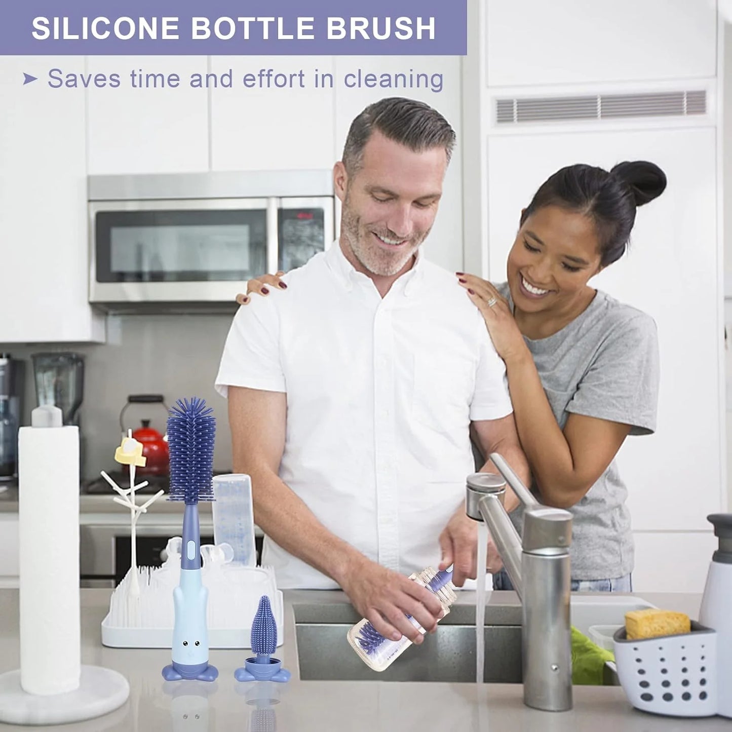 Portable Multifunctional Baby Bottle Brush