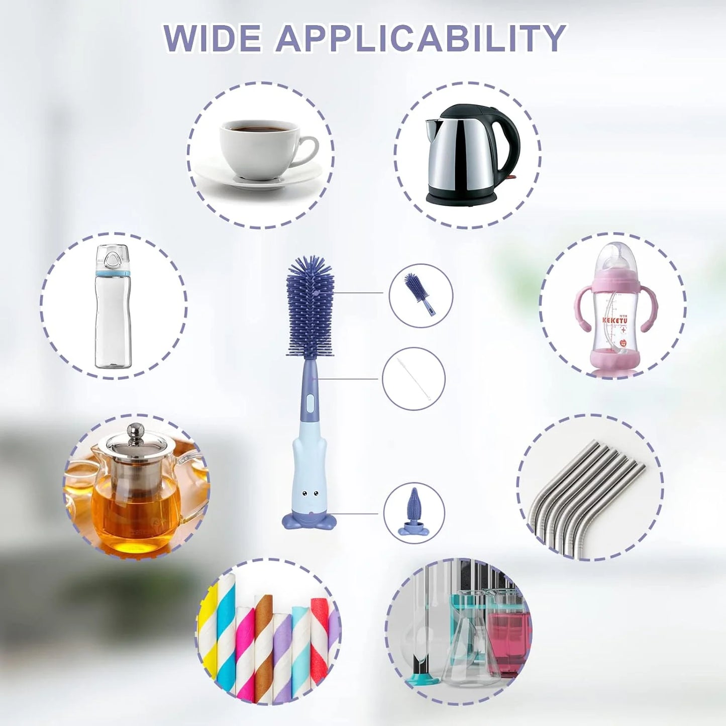 Portable Multifunctional Baby Bottle Brush