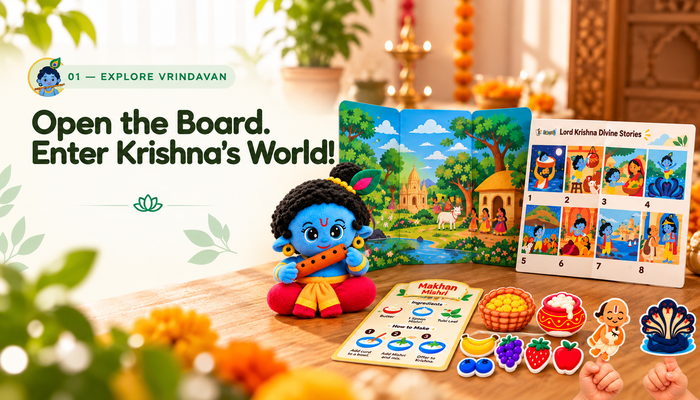 Open the Board. Enter Krishna's World!