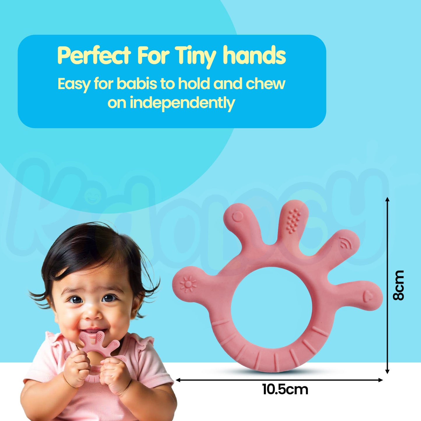 Silicone Finger-Shaped Teether (Pink)
