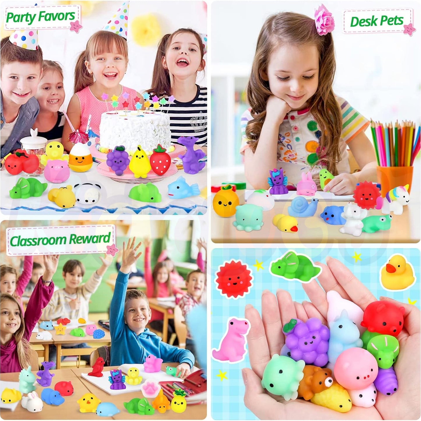80 Pcs Mochi Squishy Toys Set