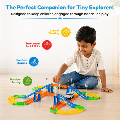 DIY Rapid Variety Car Racing Track with Electric Car Toys