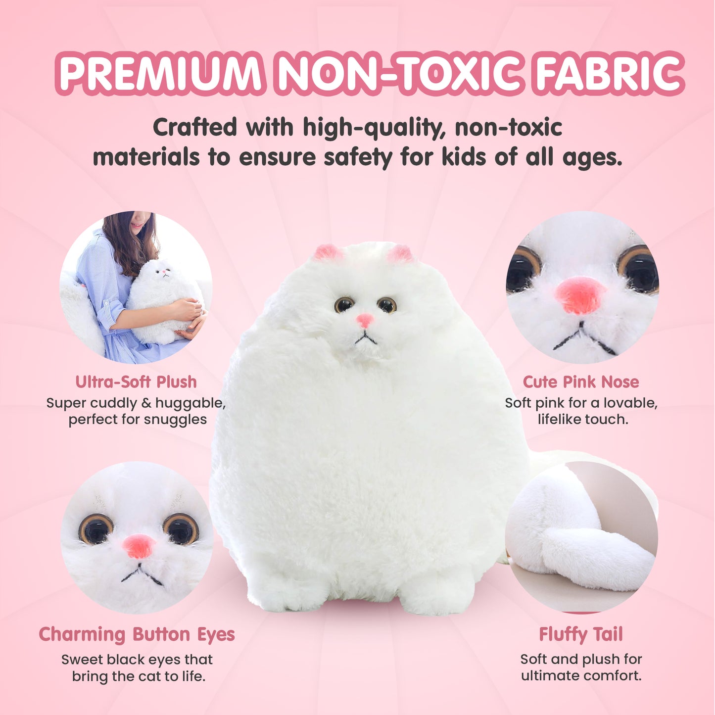 Fluffy Soft Plush Persian Cat Stuffed Toy