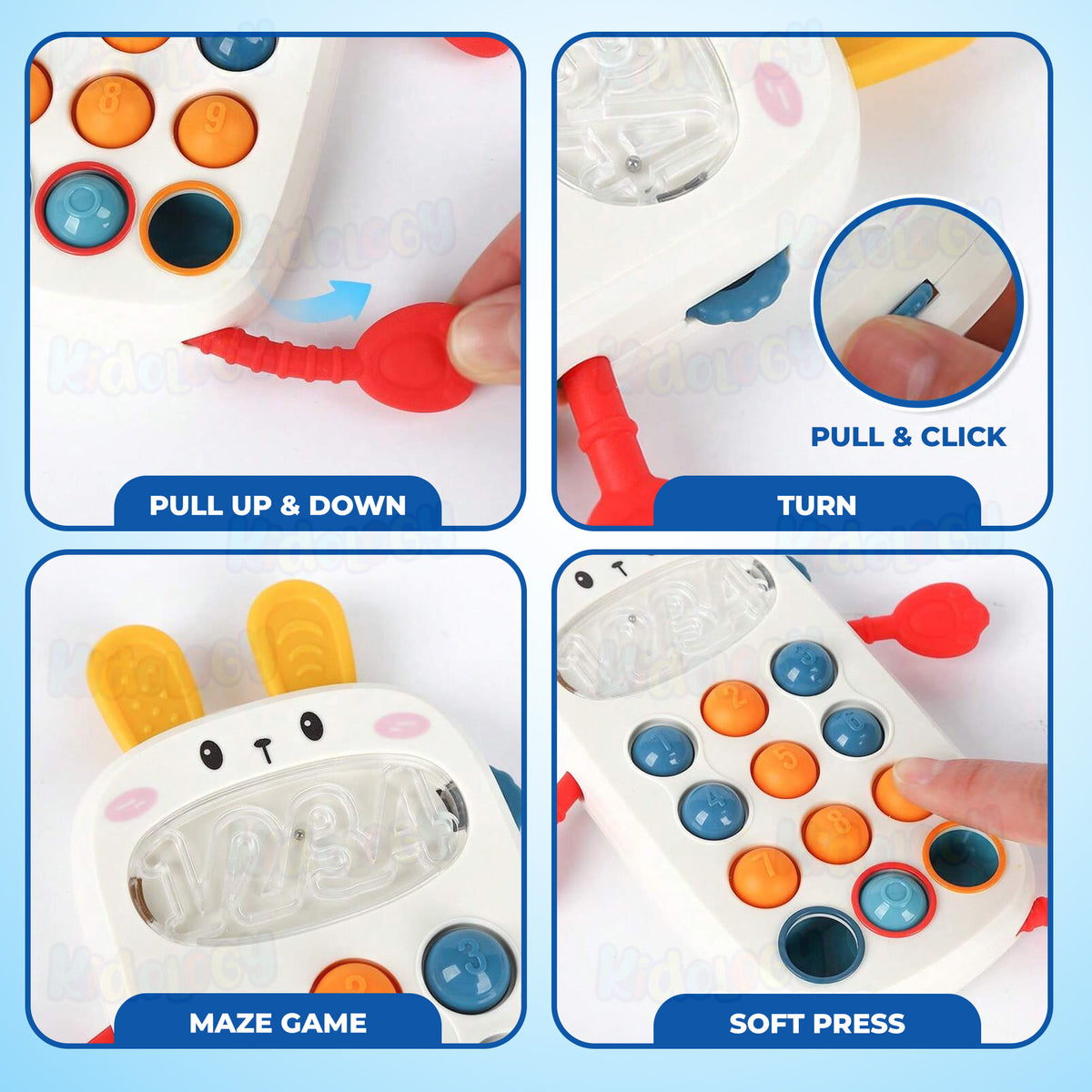 Kids Realistic Phone Pull String Activity Toy