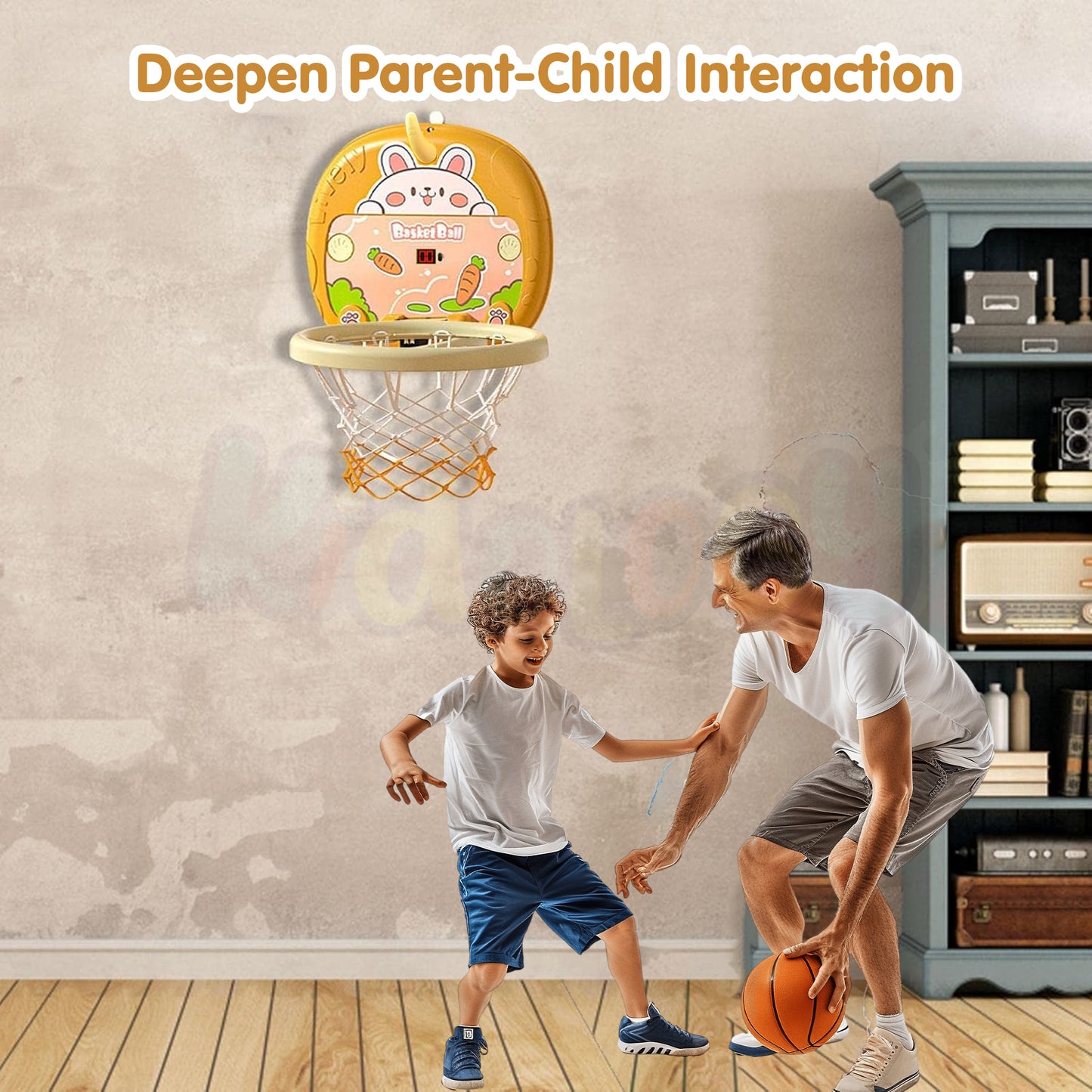 2-in-1 Ultimate Indoor Fun: Basketball + Ring Toss Game Set