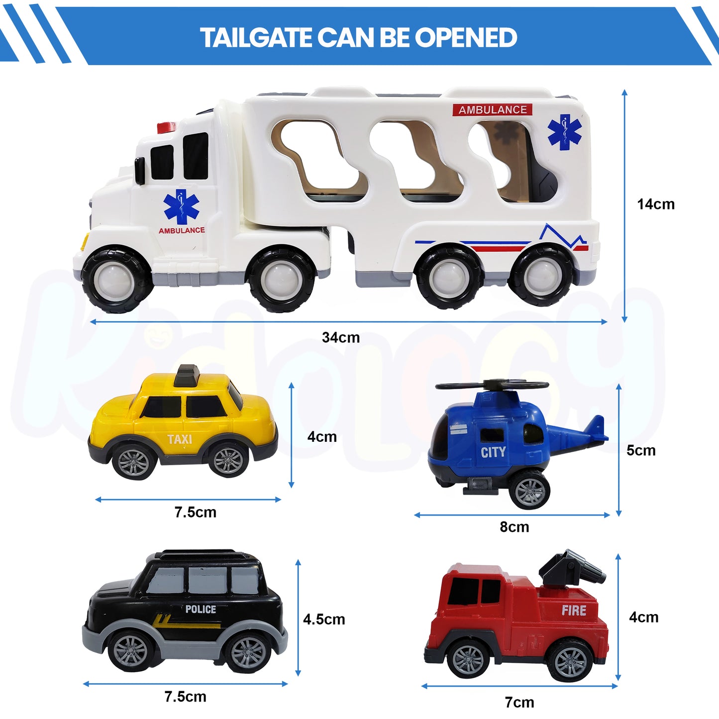5 in 1 Ambulance Truck Toy Set