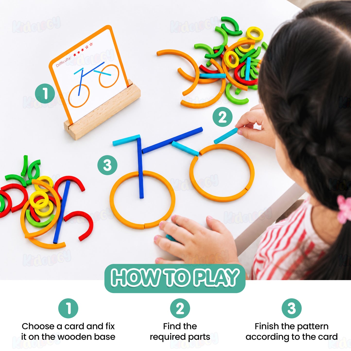 Creative Sticks & Rings Matching Puzzle Toys
