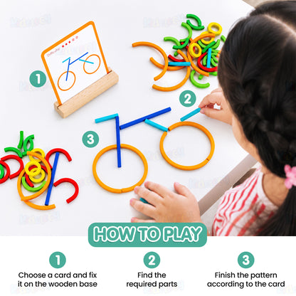 Creative Sticks & Rings Matching Puzzle Toys
