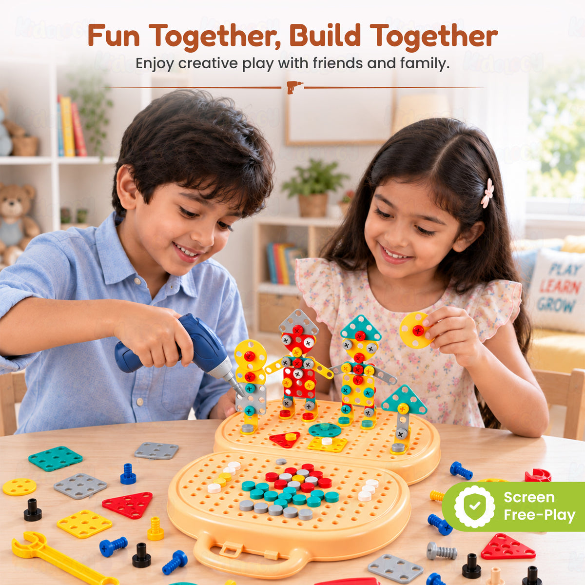 203-Piece Toolbox Drill Puzzle Set by Kidology, view 15