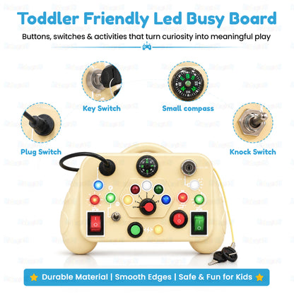 Montessori LED Light Switch Busy Board by Kidology, view 5