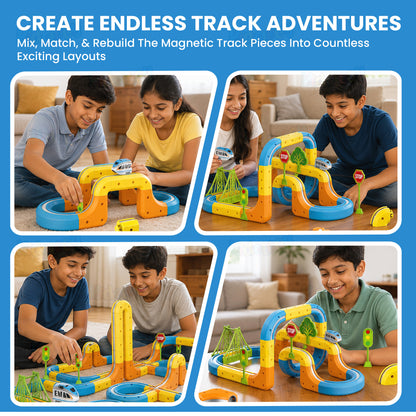 Magnetic Monorail DIY Versatile Track Car (108 Pcs)