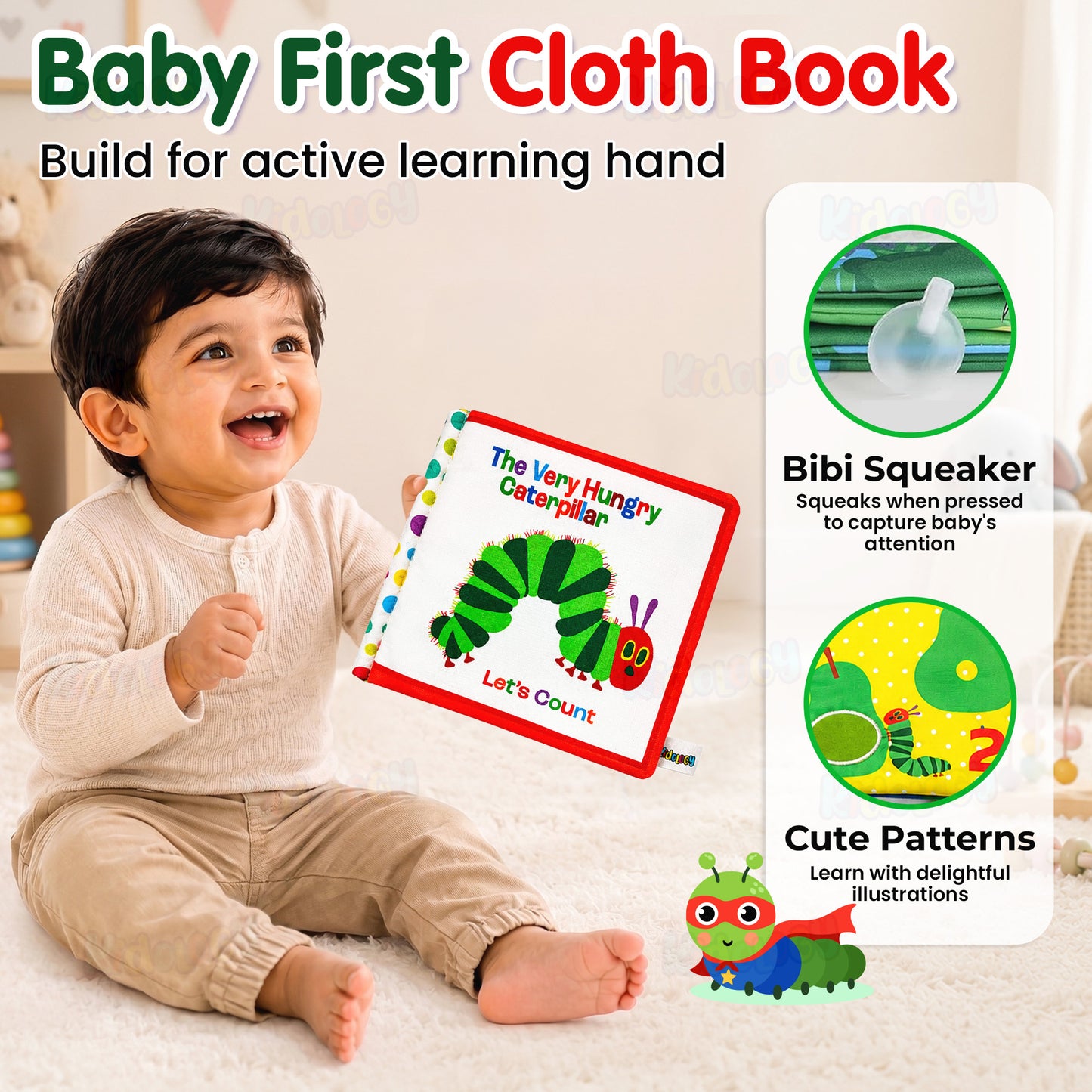 Caterpillar Counting Crinkle Cloth Book